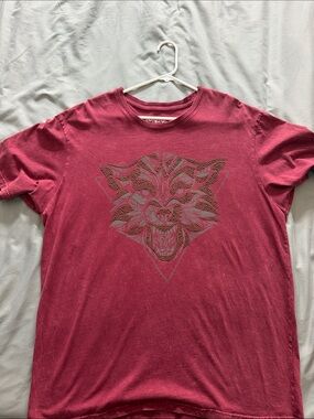 Affliction Men's Red Graphic Crewneck T‑Shirt